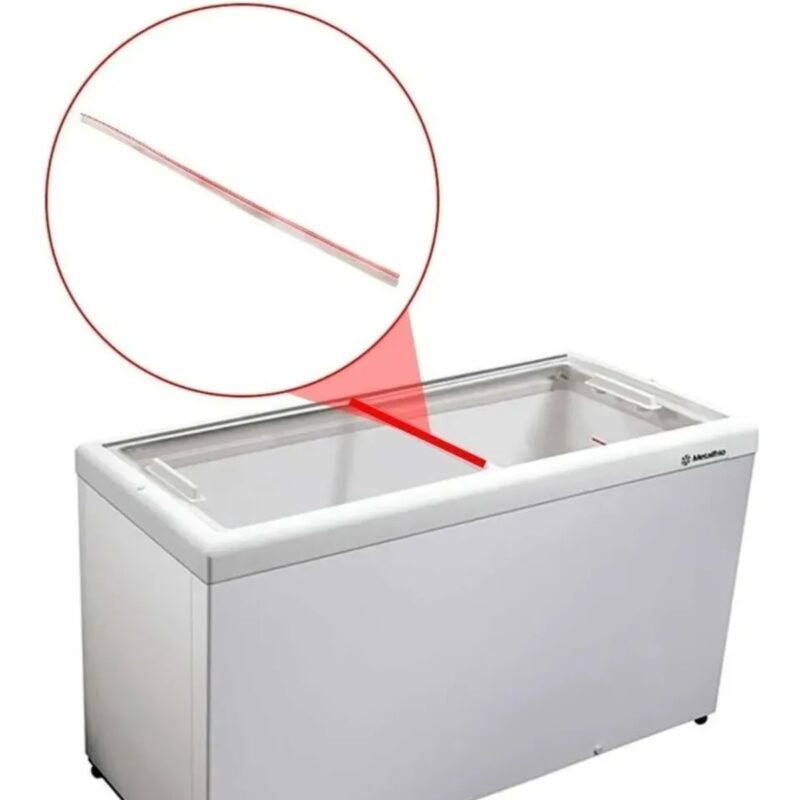 Kit 2 Gaxeta Borracha Adesiva Vedação Tampa de Vidro Freezer Metalfrio