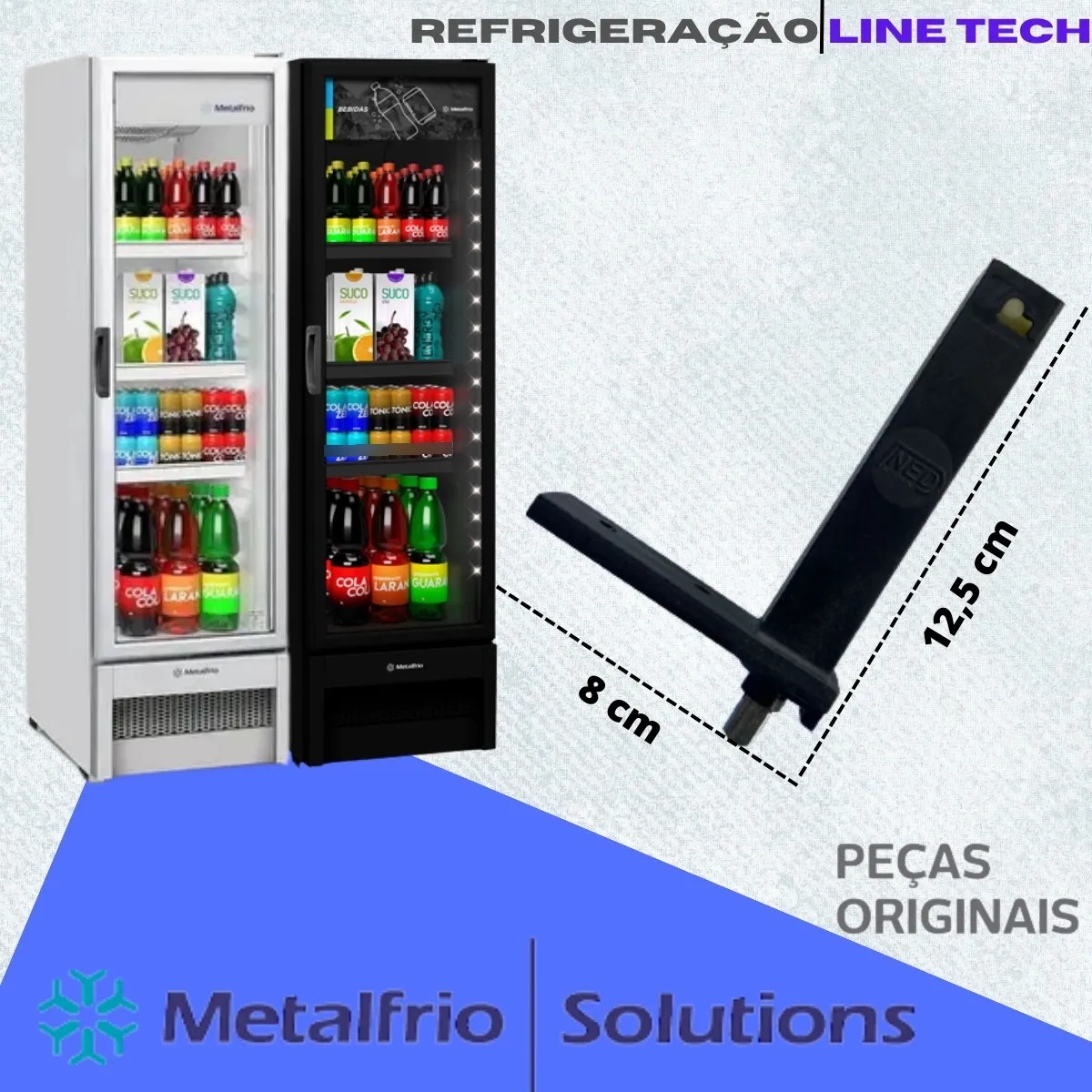 Mola da Porta / Barra de Torção para Geladeira Cervejeira Expositor Metalfrio