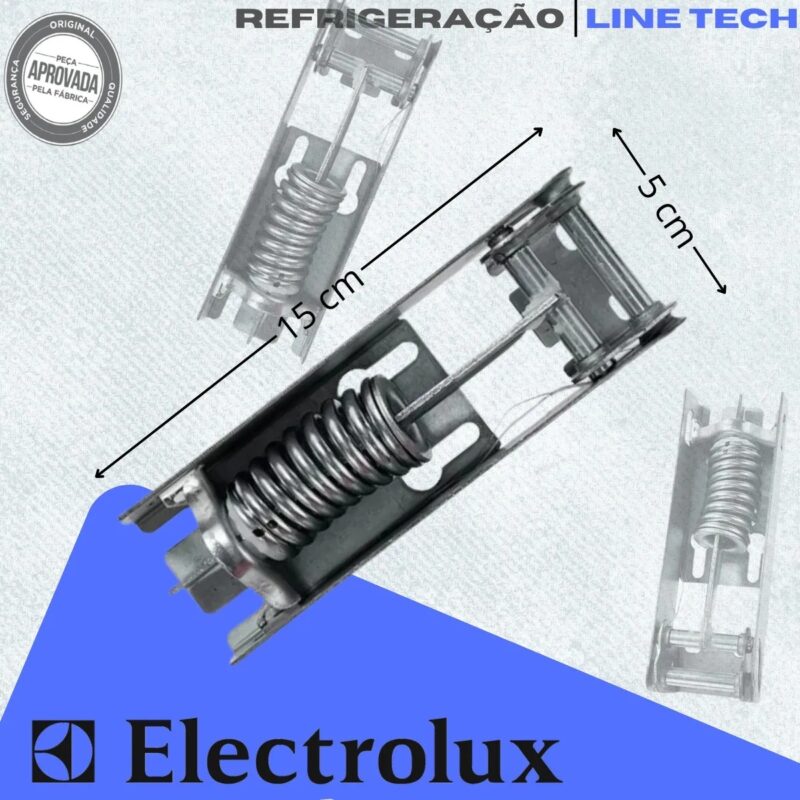 Par De Dobradiça C/Mola Freezer Electrolux H500