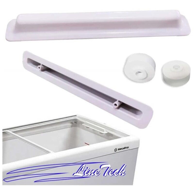 Par de Puxador Para tampa de vidro reto original Metalfrio