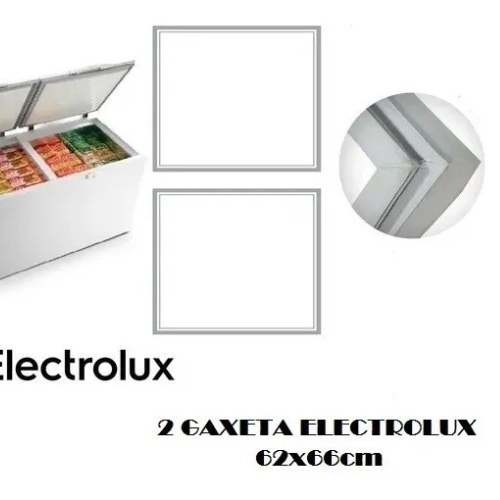 Gaxeta Borracha Porta Freezer Electrolux Horizontal H400 Encaixe canaleta