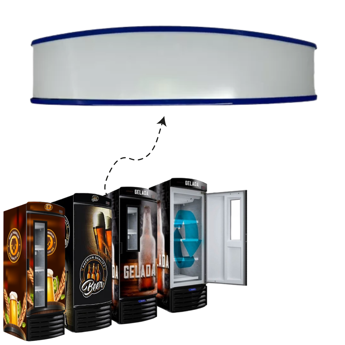 Testeira Cervejeira/Expositor Metalfrio - Imagem 3