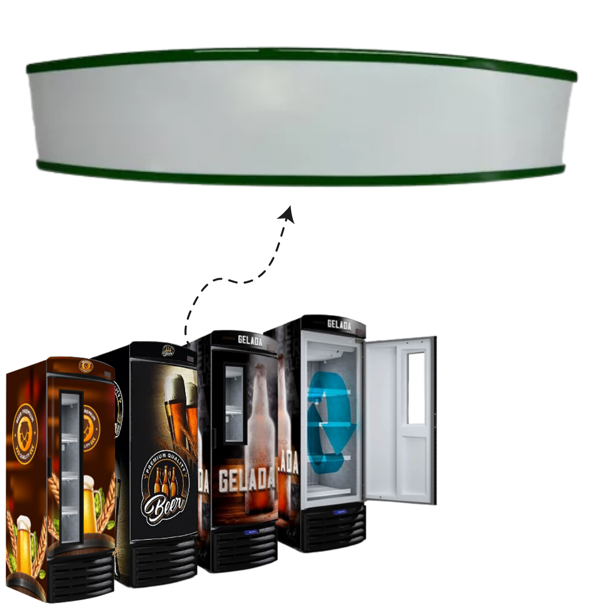 Testeira Cervejeira/Expositor Metalfrio